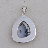 Dendritic Opal Gemstone 925 Sterling Silver Pendant Set