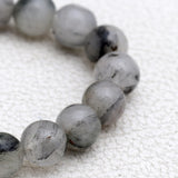 Black Rutile Beads Bracelet