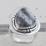 Dendritic Opal Gemstone 925 Sterling Silver Pendant Set