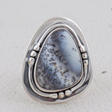 Dendritic Opal Gemstone 925 Sterling Silver Pendant Set