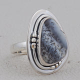 Dendritic Opal Gemstone 925 Sterling Silver Pendant Set