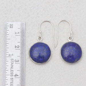 Lapis Lazuli Silver Plain Earrings
