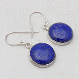 Lapis Lazuli Silver Plain Earrings
