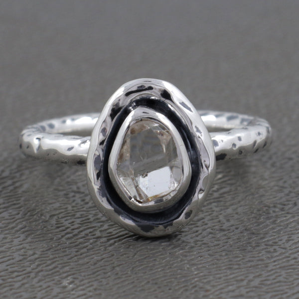 925 Silver Herkimer Quartz Rings
