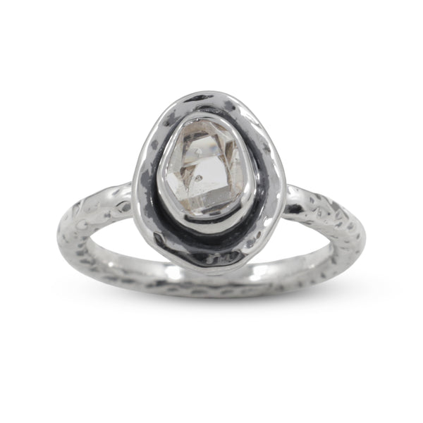 925 Silver Herkimer Quartz Rings