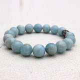 Natural Aquamarine Beads Bracelet