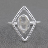 Herkimer Diamond Ring 925 Sterling Silver Jewelry Handmade