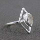 Herkimer Diamond Ring 925 Sterling Silver Jewelry Handmade