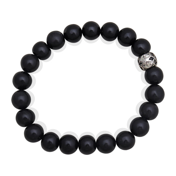 Natural Black Jade Beads Bracelet