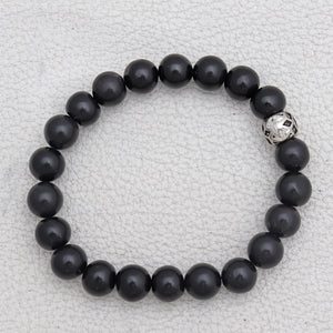 Natural Black Jade Beads Bracelet