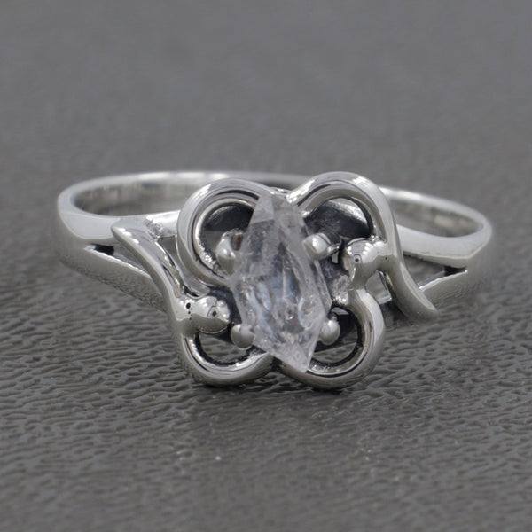 925 Sterling Silver Herkimer Quartz Ring