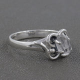 Natural Herkimer Diamond Ring Handmade 925 Silver