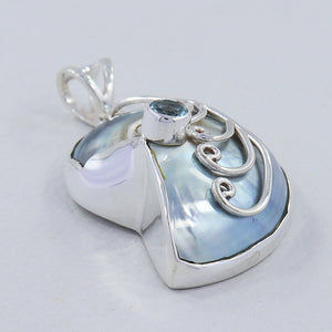 Ammonite Shell Silver Pendants