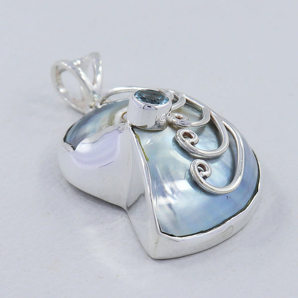 Ammonite Shell Silver Pendants