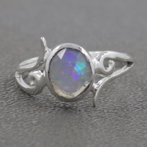 Sterling Silver 925 Ethiopian Opal Rings