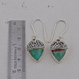 Chrysoprase Gemstone 925 Genuine Silver Pendant Set