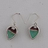 Chrysoprase Gemstone 925 Genuine Silver Pendant Set