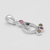Multi Tourmaline Silver Pendants