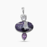 925 Sterling Silver Morado Opal Pendants
