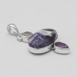 925 Sterling Silver Morado Opal Pendants