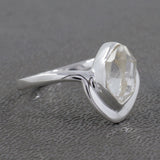 925 Sterling Silver Genuine Herkimer Diamond Ring