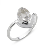 925 Sterling Silver Genuine Herkimer Diamond Ring