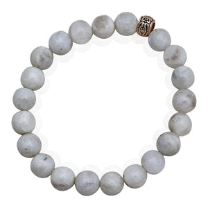 Natural White Stone Beads Bracelet