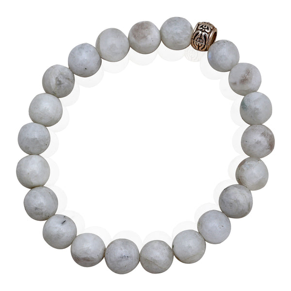 Natural White Stone Beads Bracelet
