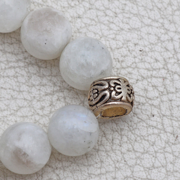 Natural White Stone Beads Bracelet