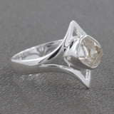 925 Sterling Silver Natural Raw Herkimer Diamond Ring