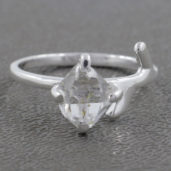 925 Sterling Silver Herkimer Quartz Ring