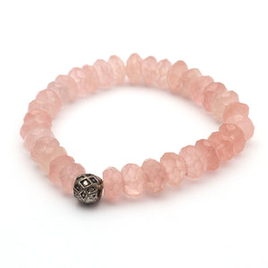 Natural Rose Quartz Beads Bracelet