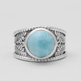 925 Sterling Silver Larimar Rings