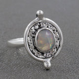 Ethiopian Opal Ring Handcrafted 925 Sterling Silver