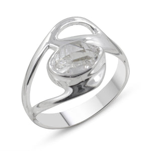925 Sterling Silver Herkimer Quartz Ring