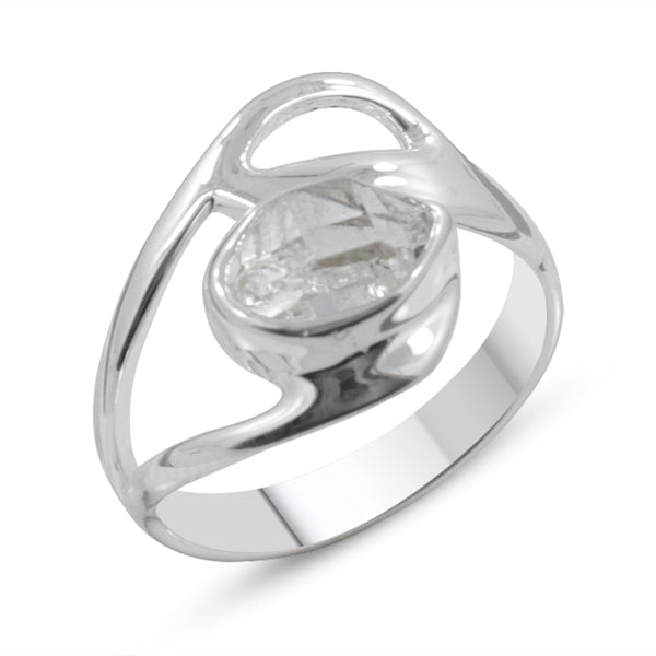 925 Sterling Silver Herkimer Quartz Ring