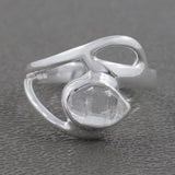 Genuine Raw Herkimer Diamond Ring