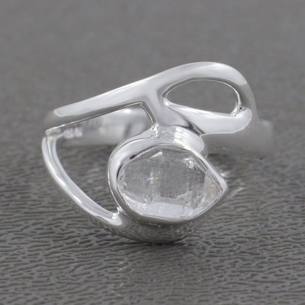 925 Sterling Silver Herkimer Quartz Ring