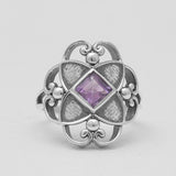 Amethyst Silver Rings