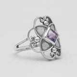Amethyst Silver Rings
