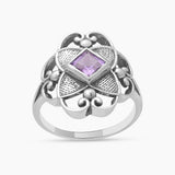 Amethyst Silver Rings