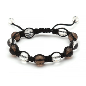 Natural Smoky Quartz & crystal Beads Bracelet