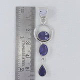 925 Sterling Silver Iolite Pendant