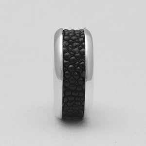 Stingray leather Silver Band rings