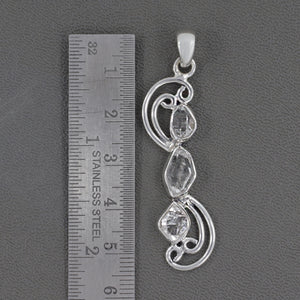 925 Silver Herkimer Quartz Pendant