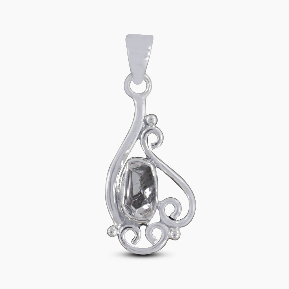 925 Silver Herkimer Quartz Pendants