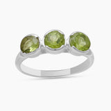 Natural Black Spinel Silver Rings