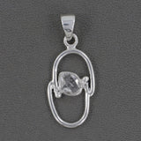 Raw Herkimer Diamond Pendant 925 Silver