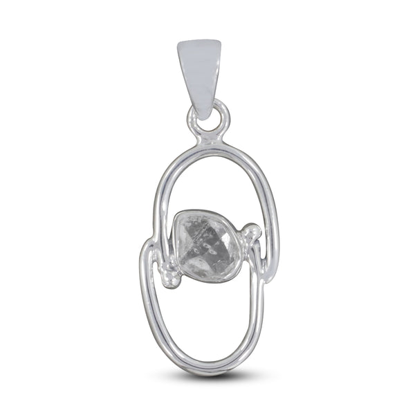 925 Silver Herkimer Quartz Pendant
