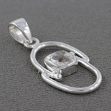 Raw Herkimer Diamond Pendant 925 Silver